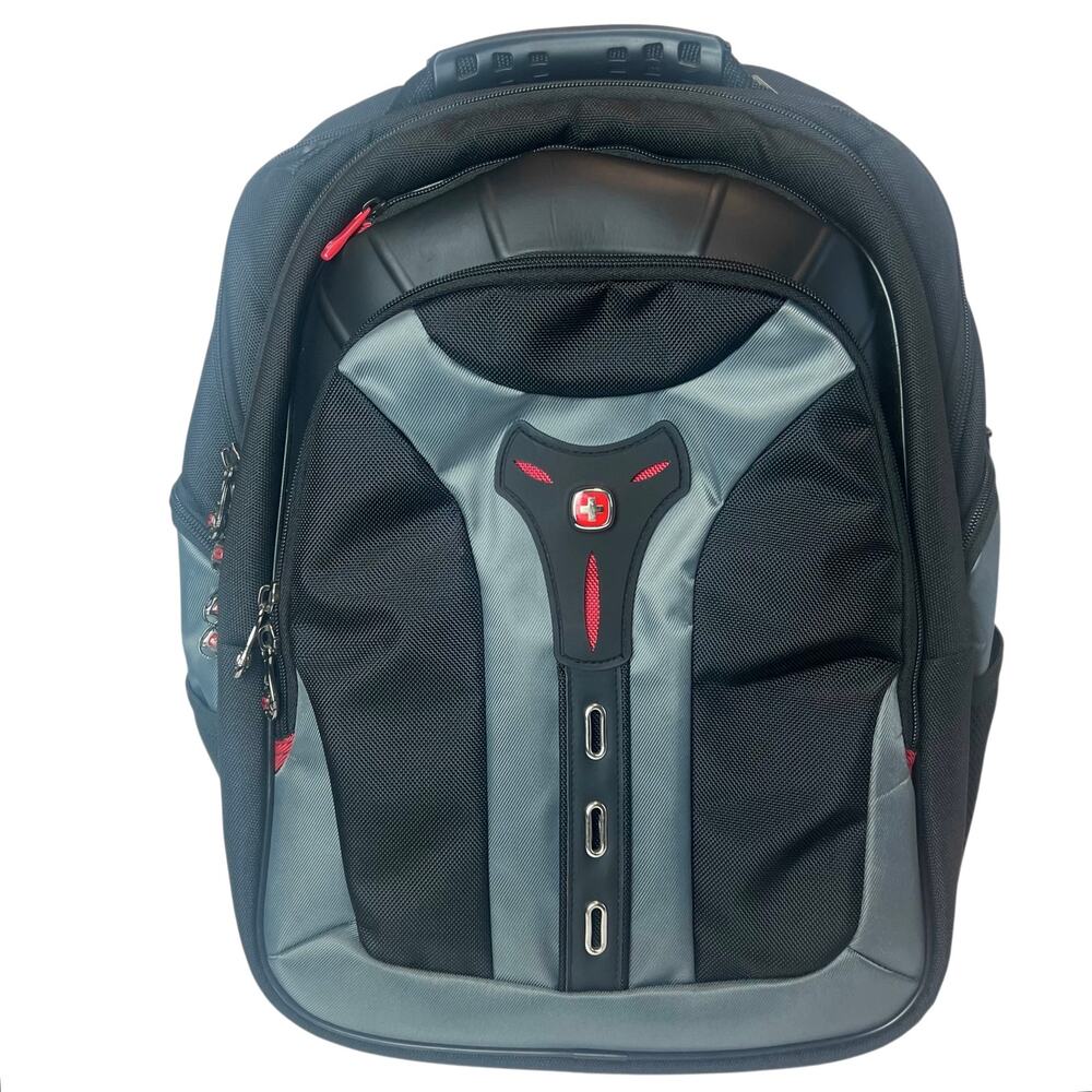 Swiss Gear Wenger Pegasus Laptop Computer Tablet Backpack Black Gray
